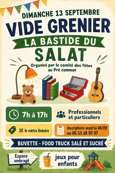 La Bastide-du-Salat organise son vide-greniers le 13 septembre