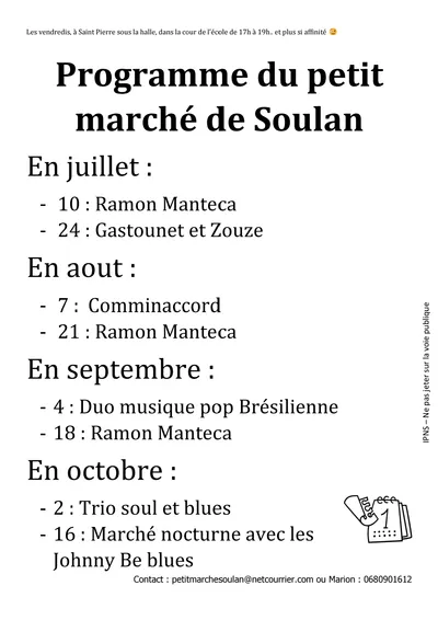 Soulan : le petit marché donne rendez-vous un vendredi sur deux jusqu'en octobre