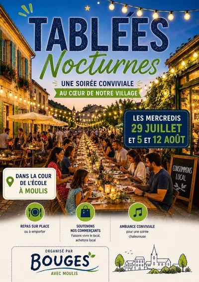 Les Tablées nocturnes reviennent à Moulis pour trois soirées gourmandes et conviviales