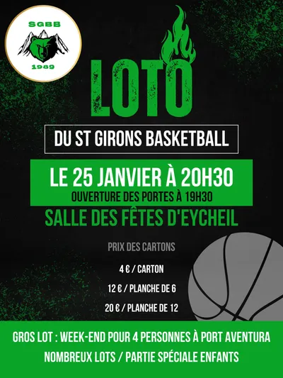Loto dû saint girons basket Ball SGBB