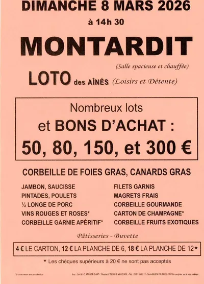 Loto des aînés de Montardit