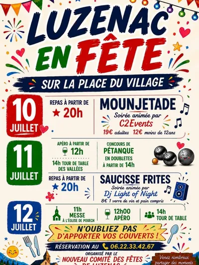Luzenac : trois jours de fête au village du 10 au 12 juillet