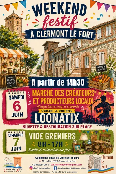 Marché des créateurs et vide-greniers à Clermont-le-Fort