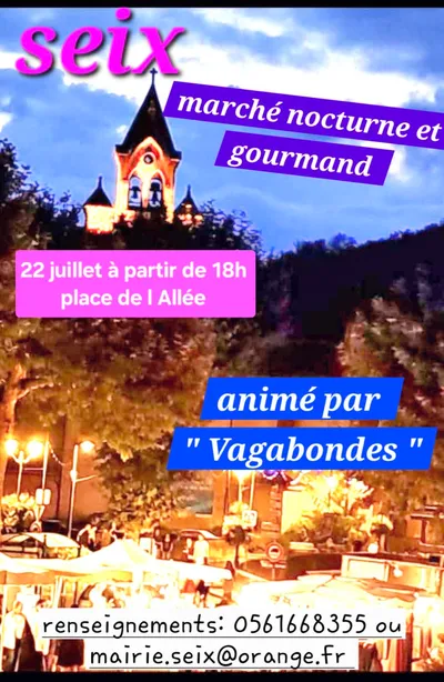 Marché nocturne et gourmand