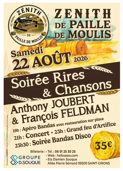 Moulis : Anthony Joubert et François Feldman réunis au Zénith de Paille