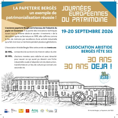 Lorp-Sentaraille : la papeterie Bergès célèbre 30 ans de sauvegarde et de valorisation du patrimoine