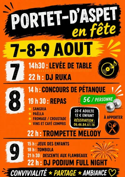 Portet-d'Aspet en fête : trois jours d'animations du 7 au 9 août