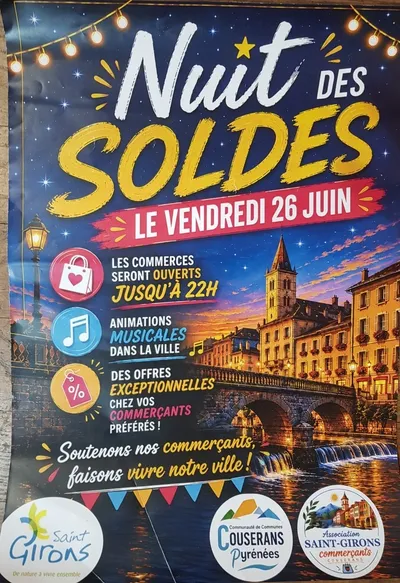 Saint-Girons : la Nuit des Soldes animera le centre-ville le 26 juin