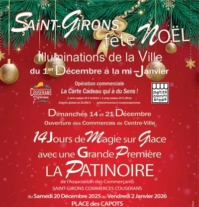 Saint-Girons fête Noël et inaugure sa patinoire éphémère