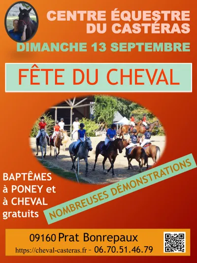 Prat-Bonrepaux : la Fête du cheval au Centre équestre du Castéras le 13 septembre