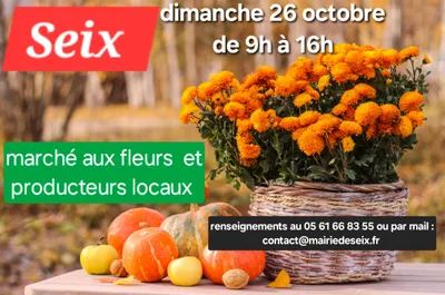 Marché aux fleurs d'automne et producteurs locaux