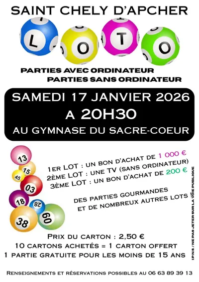 Saint Chely d’Apcher (48) : Loto 