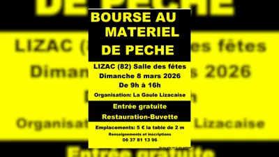 LIZAC (82) : Bourse au matériel de pêche