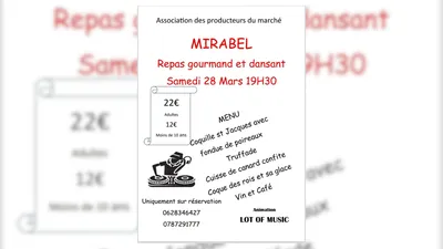 Mirabel (12) : Repas de l'association de producteurs du marché de Mirabel