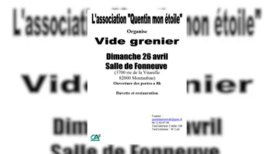 Vide grenier solidaire pour Quentin 