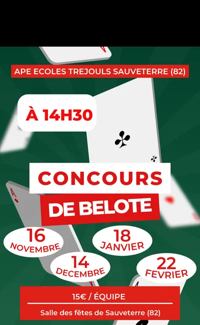 Sauveterre (82) : Concours de belote