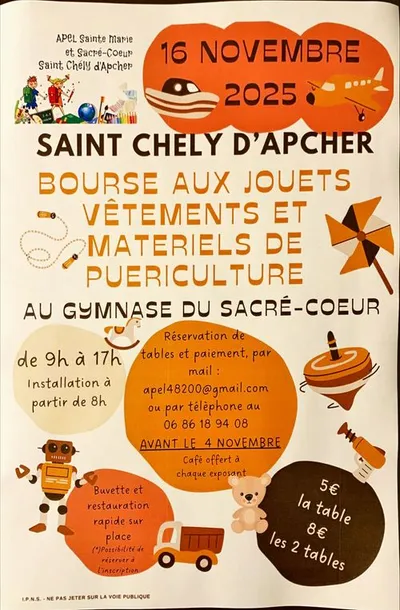 Saint Chely d’Apcher (48) : Bourse aux jouets 