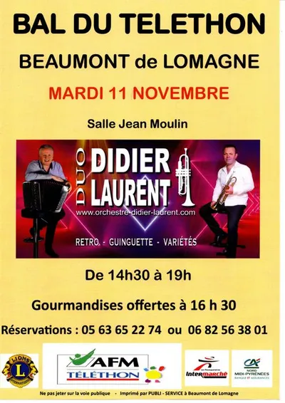 Beaumont de lomagne (82) : Thé dansant du Téléthon