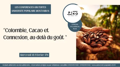 Montauban (82) : Conférence gratuite : «Colombie, Cacao et Connexion, au-delà du goût »