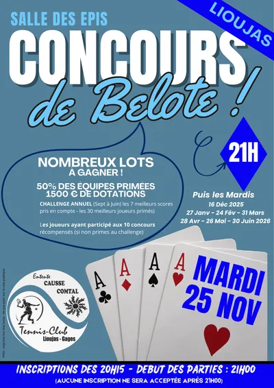 lioujas (12) : concours de belote