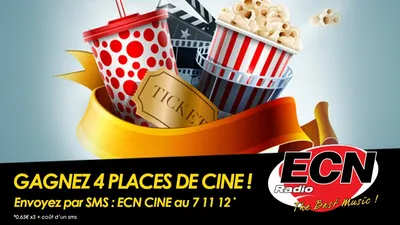 Gagnez 4 places de ciné avec Radio ECN !