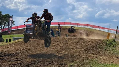 🔊Un side-car-cross électrique sur le circuit des Tonnes à Brou