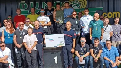 Les pompiers en mode kart pour l'Œuvre des Pupilles
