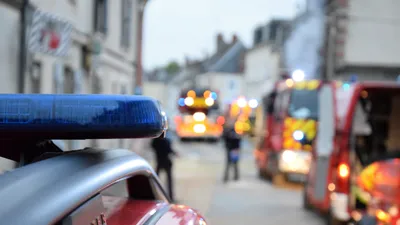Intervention des secours pour un feu d'habitation