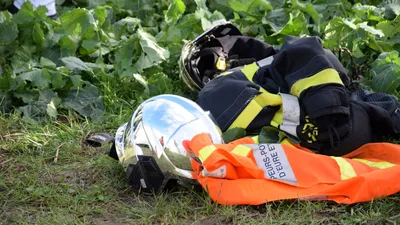 L'essieu d'un poids lourd en feu à Boisville-la-Saint-Père