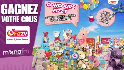 Gagnez votre colis Fizzy rempli de bonbons, chocolats, peluches et...