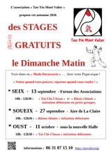 Taï-Chi-Chuan, Qi-Gong avec Bâton  : Stages gratuits pour découvrir...