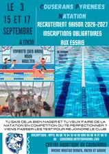 Découverte du club Couserans Pyrénées natation. Deux séances pour...