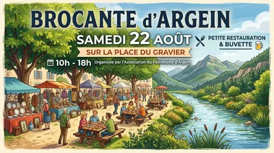 Argein : une grande brocante le samedi 22 août