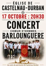 Castelnau-Durban : le Chœur d’hommes Barlounguère en concert le 17...