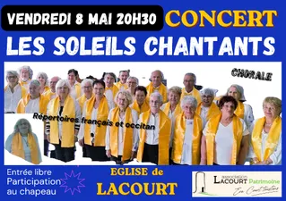 Concert de la chorale Les Soleils Chantants à Lacourt