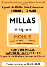 Vente de millas ariégeois organisée à Moulis