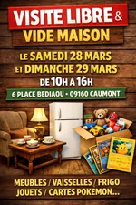 Visite libre et vide-maison à Caumont les 28 et 29 mars