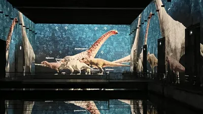 Les dinosaures débarquent aux Bassins des Lumières à Bordeaux