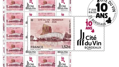 Un timbre spécial pour les 10 ans de la Cité du Vin