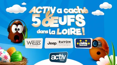 ACTIV a caché 5 œufs dans la Loire ! La chasse aux œufs 2026 est...
