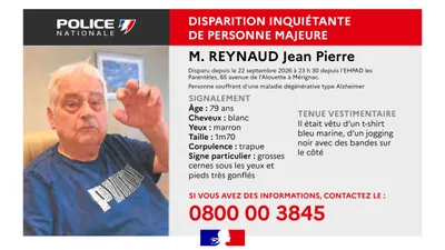 Disparition inquiétante en Gironde : un homme de 79 ans est recherché