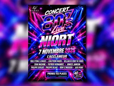 Gagnez vos places pour le Concert 80's Live à Niort