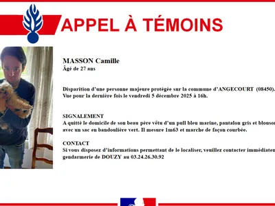Appel à témoins : disparition d'un jeune homme de 27 ans