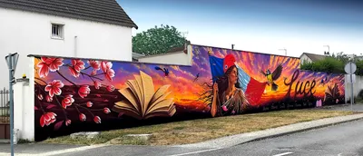 La nouvelle fresque dévoilée avenue de la République à Lucé 