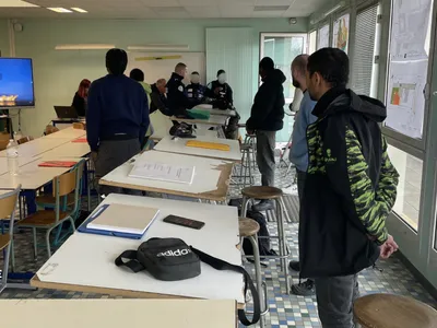 Action de la police pour rechercher des stupéfiants au CFA Bâtiment...