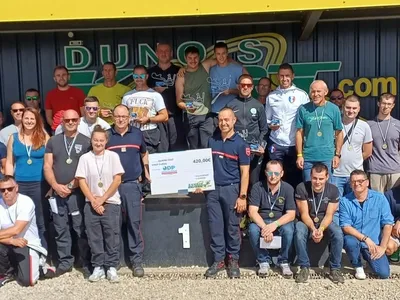 Les pompiers en mode kart pour l'Œuvre des Pupilles