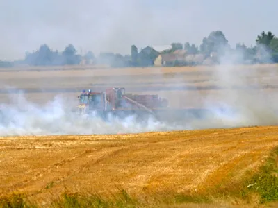 Multiples feu de champs en Eure-et-Loir