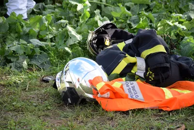 L'essieu d'un poids lourd en feu à Boisville-la-Saint-Père