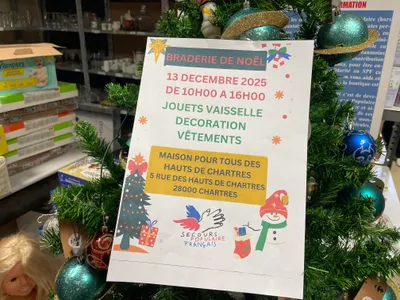 Le Secours populaire organise sa braderie de Noël à Chartres...
