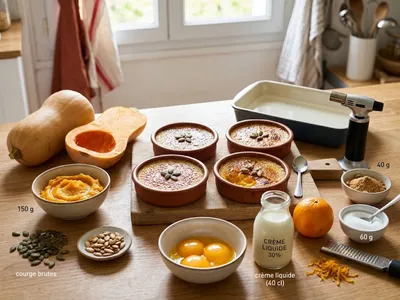 Crème brulée à la courge de butternut